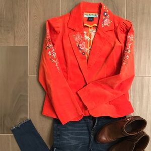 Tangerine embroidered jacket